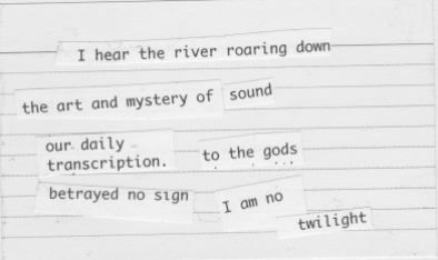 I hear the river